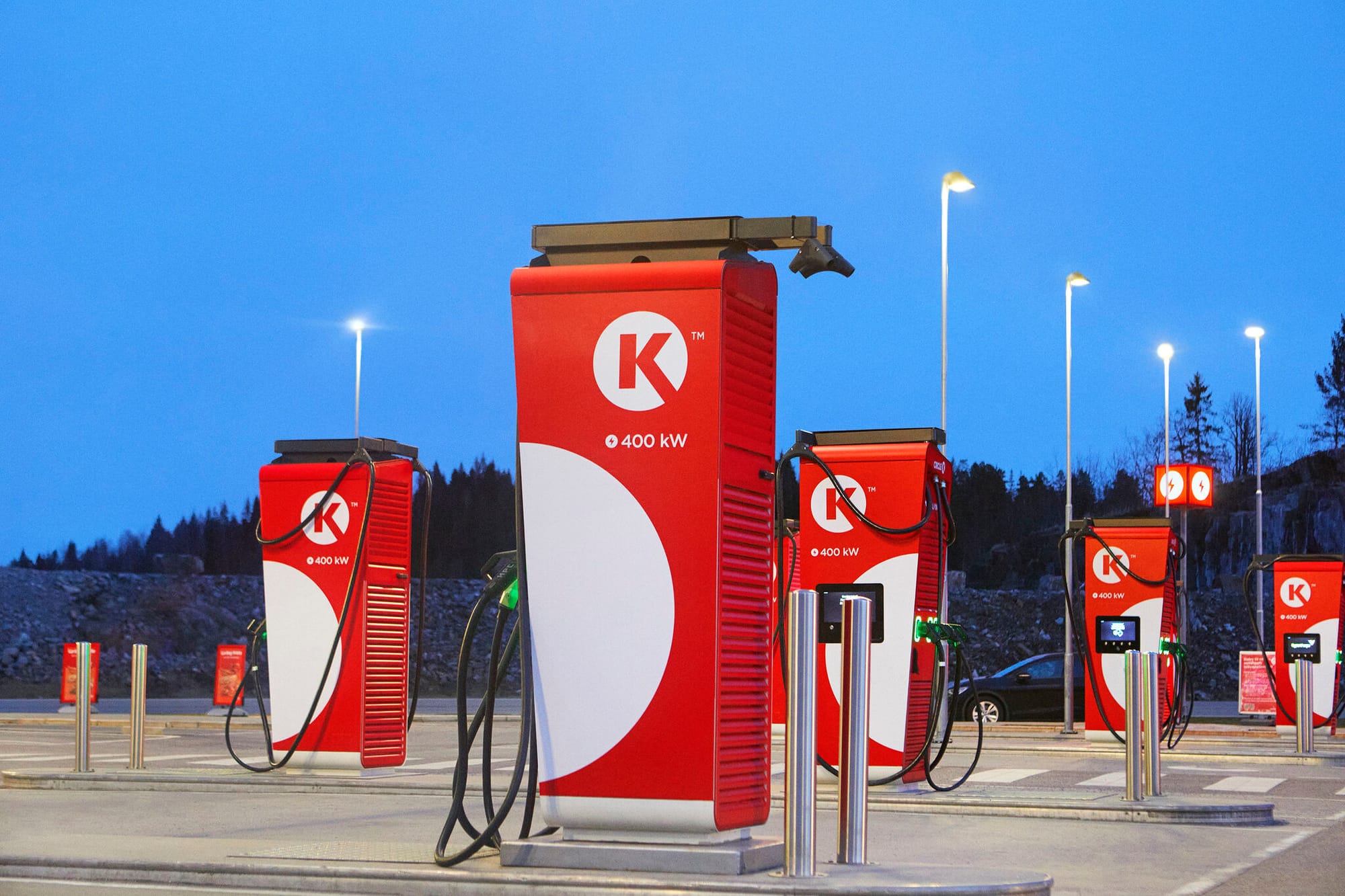 Зарядныая станция для электромобилей Circle K в Европе